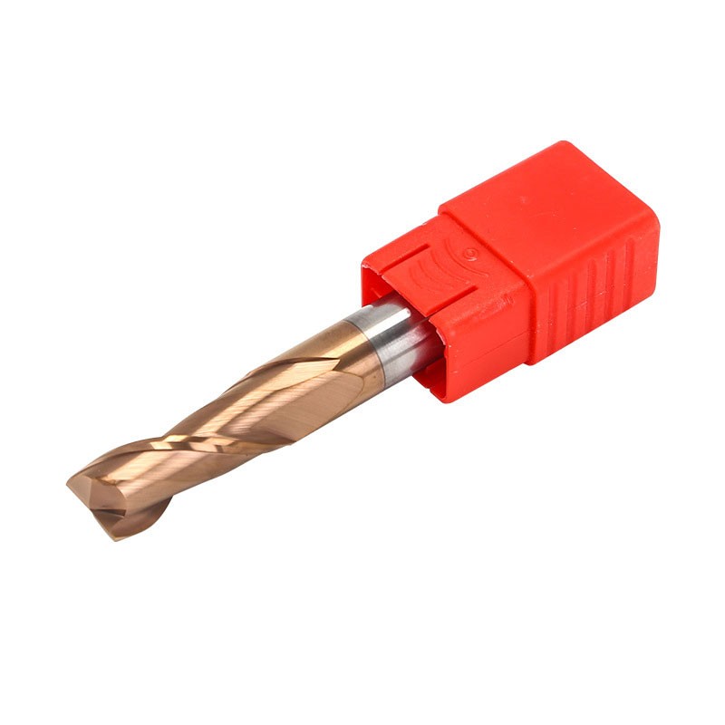 55HRC 2-edge Tungsten Steel Milling Cutter Alloy Keyway Special Extended Straight Handle Two-edge Coated End Mill CNC Data Tool