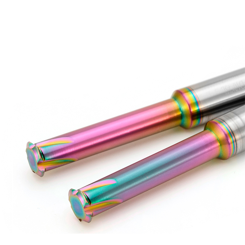 AZZKOR HRC66 4 Flutes DLC Single Teeth Thread End Mill CNC Machining Tungsten Carbide Milling