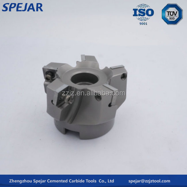 High Quality Solid Carbide Milling Tools CNC Indexable Face Mill Cutter with Climb Milling for Face/Step Shoulder Applications