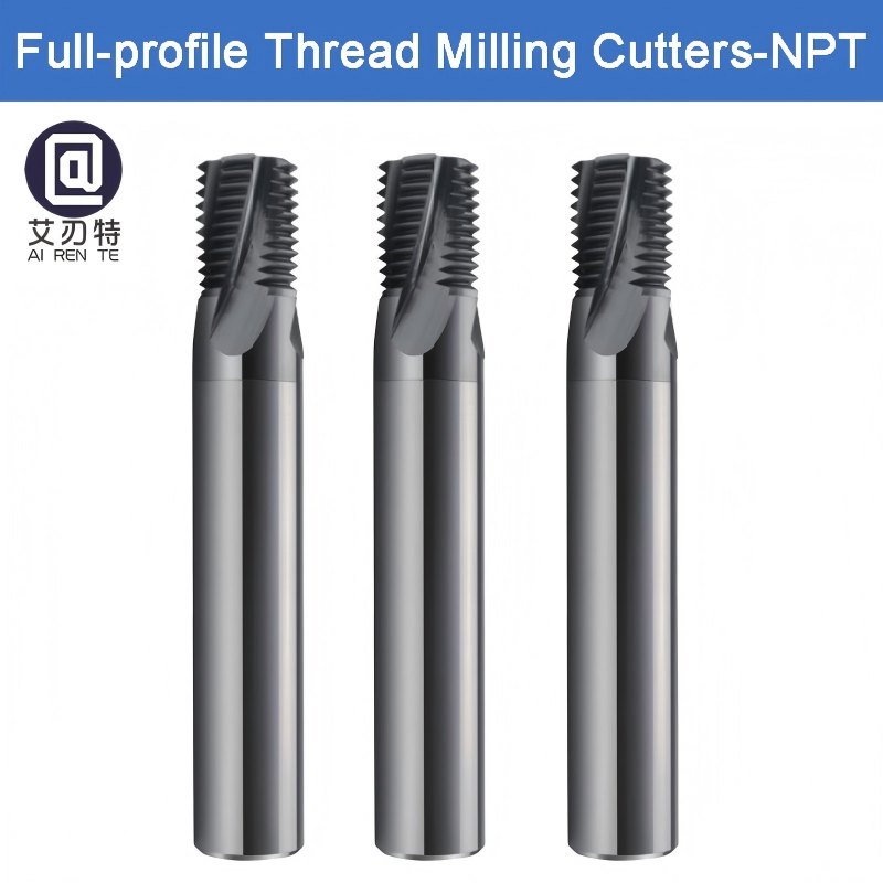 OEM/ODM Customizable Solid Carbide NPT-D8 Thread Mill, Full Profile TM-KP5A 1/8-27 for CNC Steel &amp; Cast Iron Pipe Threading