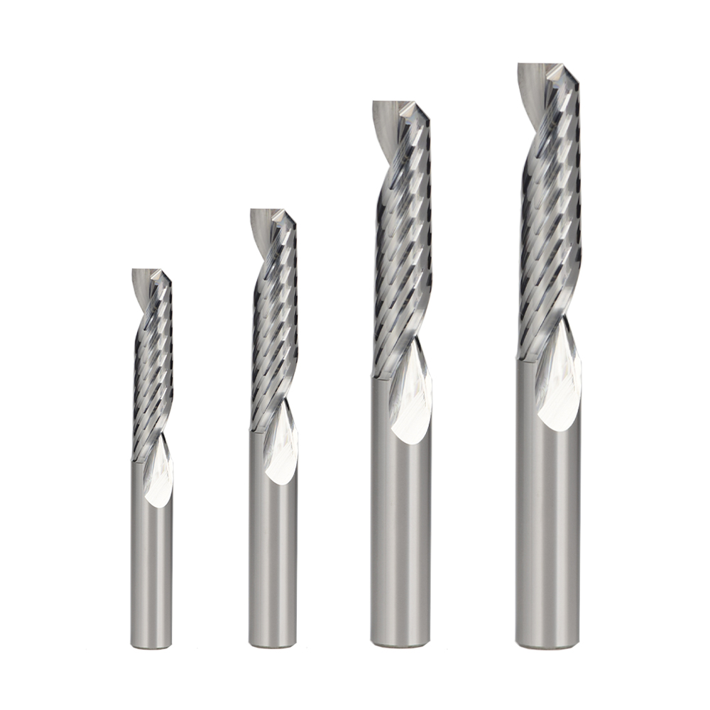 Durable Tungsten Carbide Tool One Flute Spiral End Mill Single Flute Cutter End Mills For Wood Use