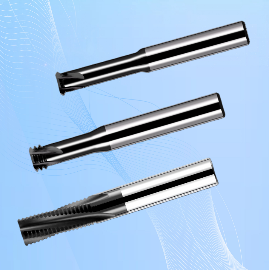 60-degree Full Thread Milling Cutter, Tungsten Steel Milling Cutter, Tooth-shaped Full Thread Milling Cutter