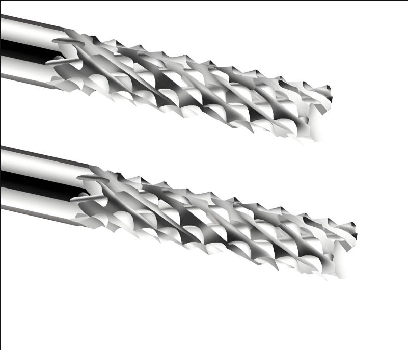 YMD Premium High Feed Rate Anti-Vibration Carbide Cutters Corn Tooth End Mills For CNC Woodworking/MDF Panel Processing Tools