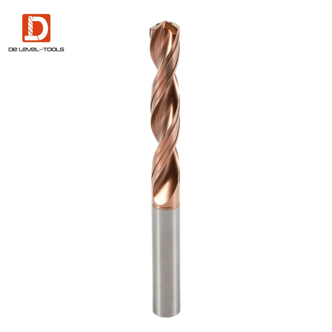 HRC55 Solid Carbide 2 Flutes Coolant Hole Long Carbide Twist Drill Bits