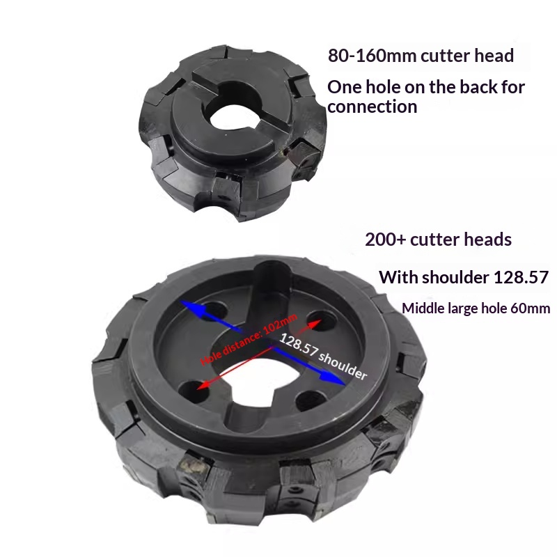 Indexable Milling Cutter Face Mill 4mm 2-flute 100 125 160 200 250 75-degree Flat 90-degree Right-angle Steel/Cast