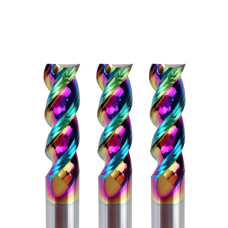 Jinchuan Customizable 3-Flute DLC Coated 35 Helix Tungsten Steel HRC55 CNC End Mills Aluminium Milling Cutter Router Bits Tin