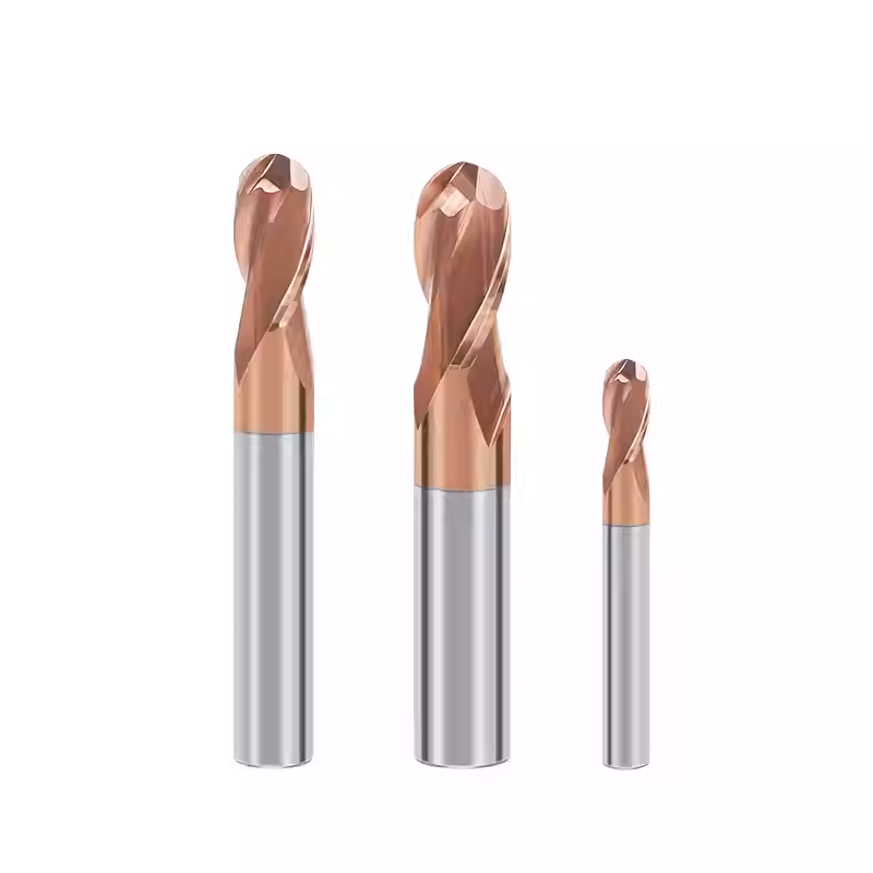 HRC45 65 55 Degree 2 Flutes Ballnose Endmill CNC Cutter 20mm Carbide Milling Cutter Ball Nose End Mill Bit