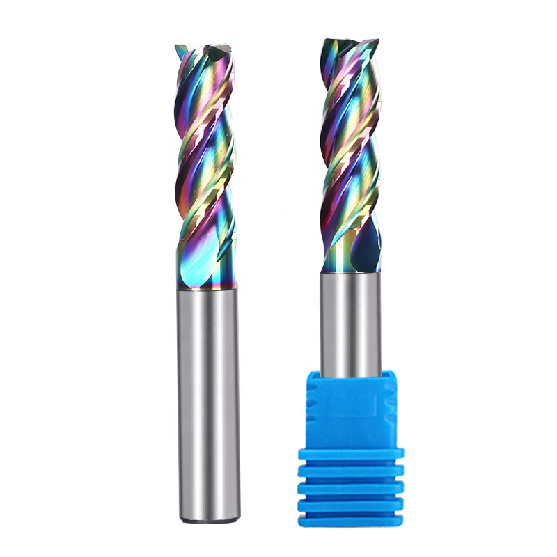 Jinchuan Customizable 3-Flute DLC Coated 35 Helix Tungsten Steel HRC55 CNC End Mills Aluminium Milling Cutter Router Bits Tin
