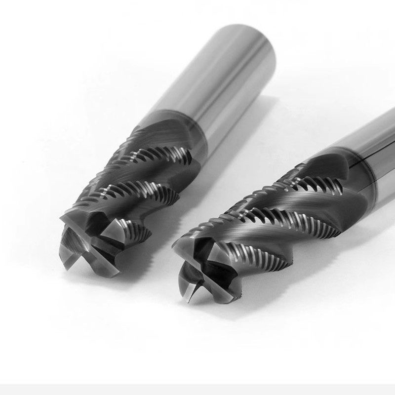 4 Flute HSS Roughing End Mill TiAlN Coated CNC Milling Cutter 6-32mm for Steel Aluminum