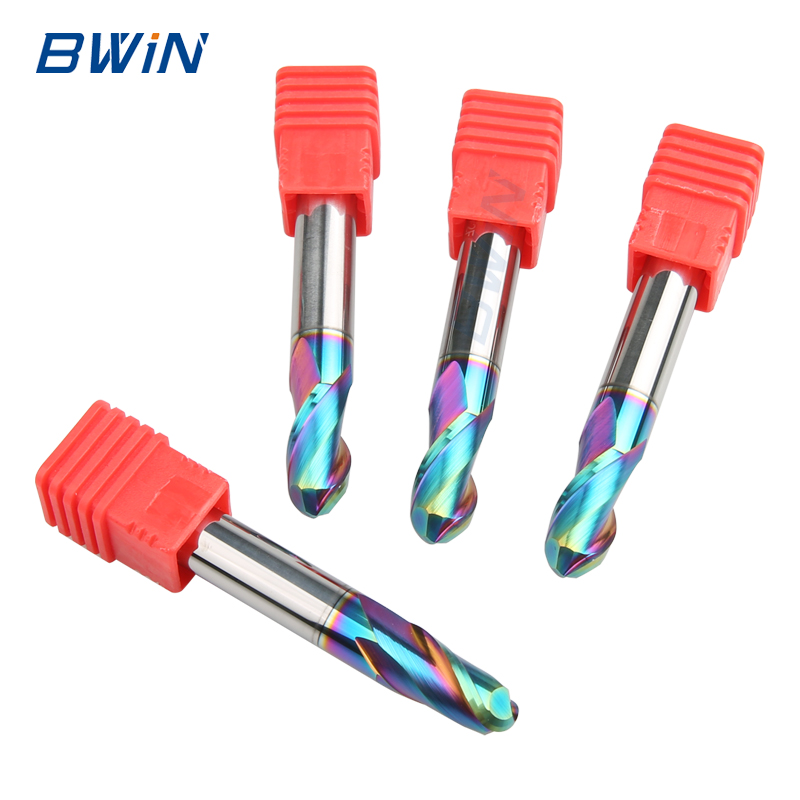 Manufacturers Sell Endmill 3 5 Mm 8mm HRC60 Ball End Mill Indexable Solid Carbide DLC Coated Ball Nose End Mills