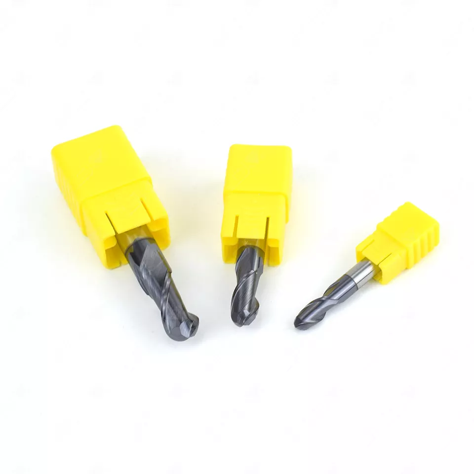 CNC Milling Cutter 2 Flutes Ball Nose End Mills HRC60 Alloy Steel Processing CNC Tools Cutters 2mm Ball Nose Tapered End Mill