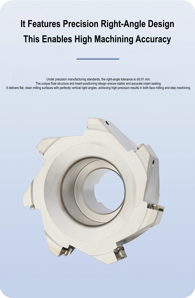 Indexable 90 Face Mill Cutter 400R Square Shoulder Milling Compatible APMT1604 Alloy Steel Inserts Uncoated CNC ODM OEM