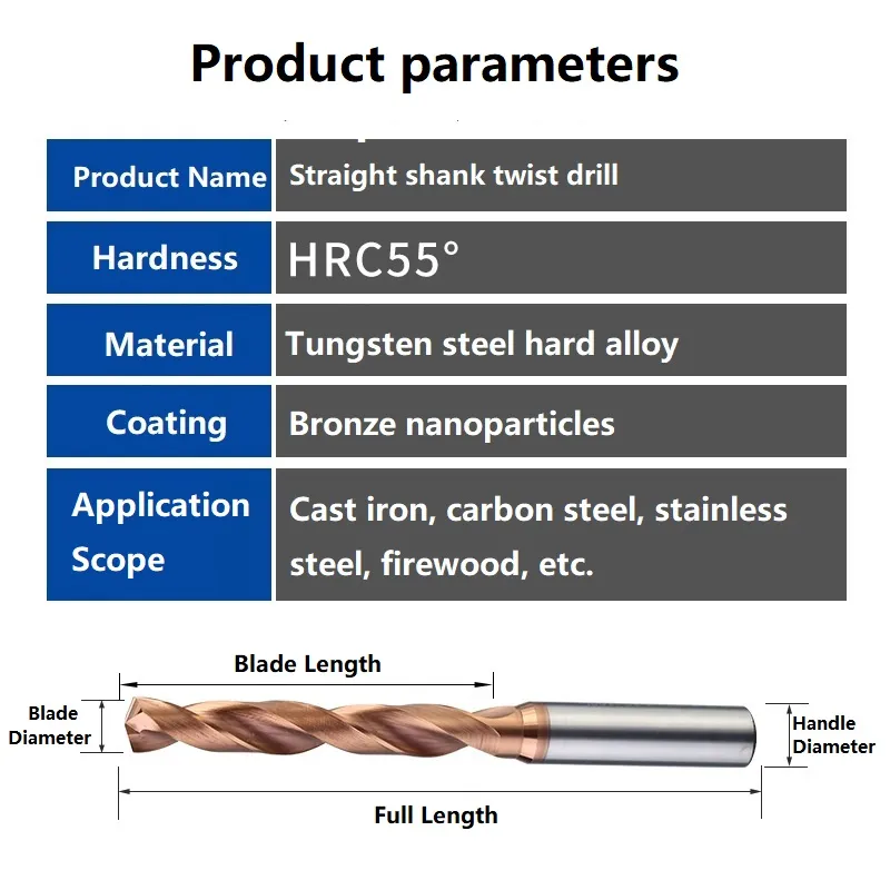Factory Price Solid Tungsten Carbide Coated Stainless Steel CNC Drilling Tool Twist HSS Drill Bits for Metal