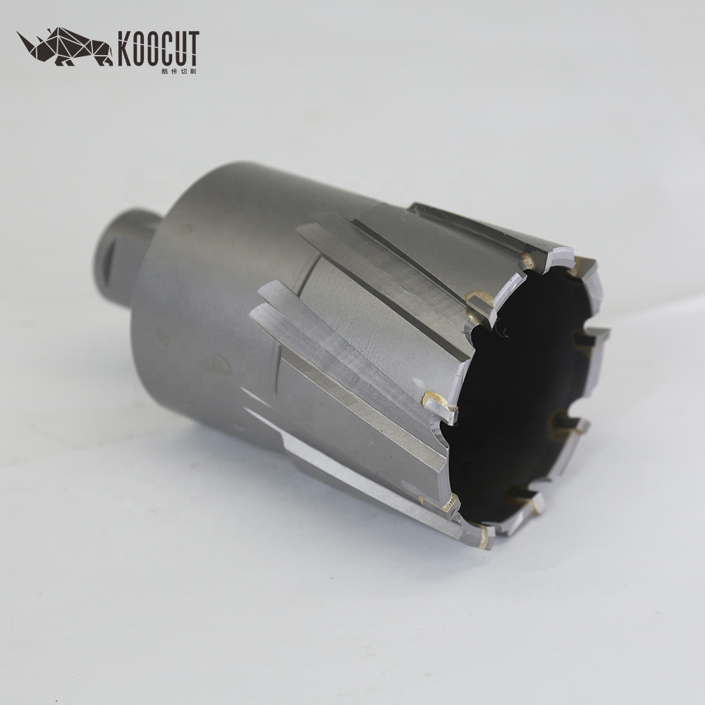 KOOCUT 75mm V6 Core Drill Bit TCT Carbide Metal Cutting Core Drill Machine Bits TCT Core Drill Bit