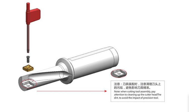 TCAP Small Diameter Indexable 3D U Drill XCMT04 XCMT05 Face Mill