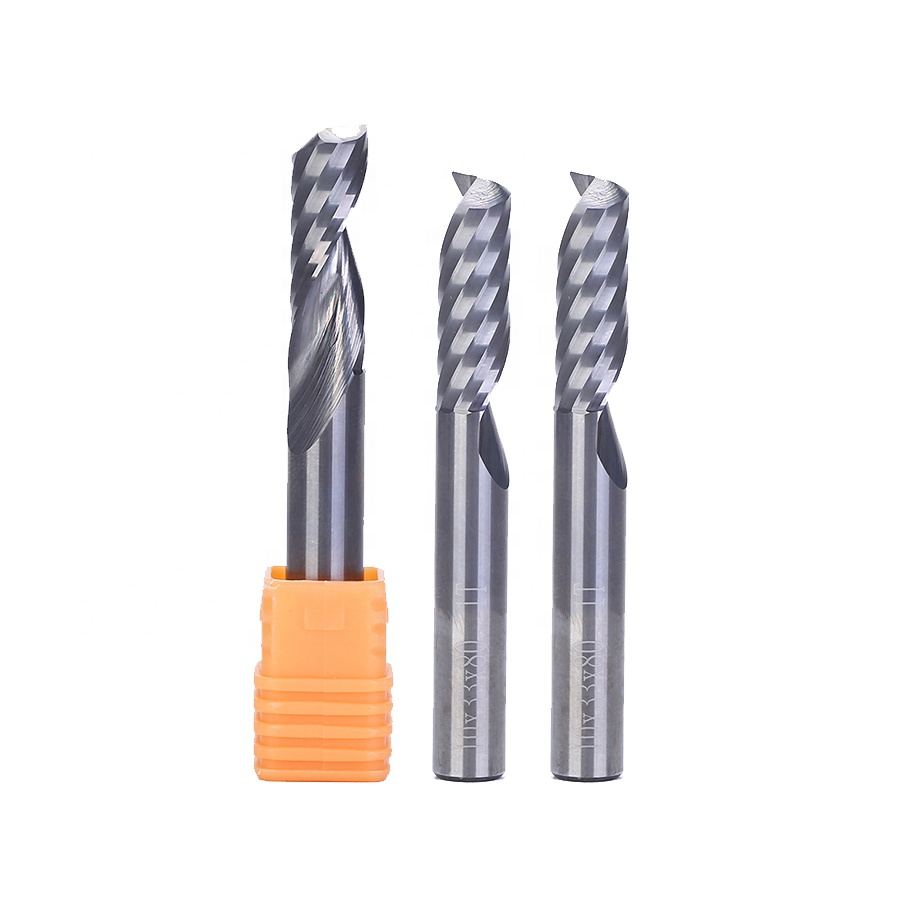 Durable Tungsten Carbide Tool One Flute Spiral End Mill Single Flute Cutter End Mills For Wood Use