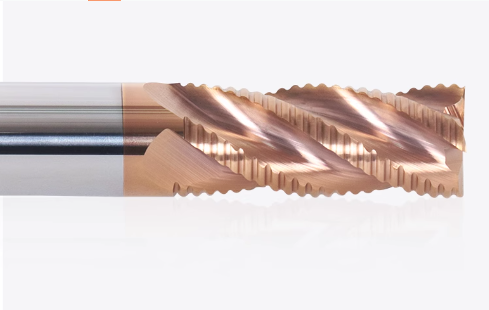 Solid Carbide Wave 4 Flutes Roughing Spiral End Mill 3mm 30mm Shank Multi Edges Roughing Milling Cutter for Steel Customized OEM