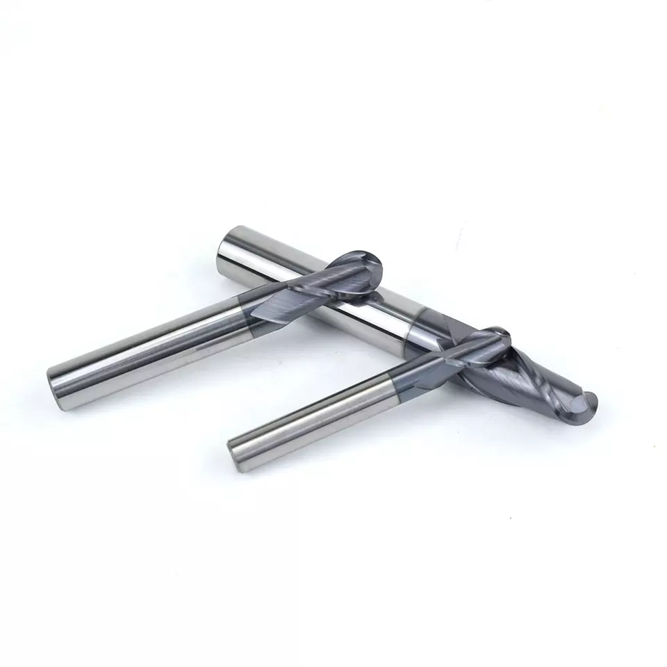 CNC Milling Cutter 2 Flutes Ball Nose End Mills HRC60 Alloy Steel Processing CNC Tools Cutters 2mm Ball Nose Tapered End Mill