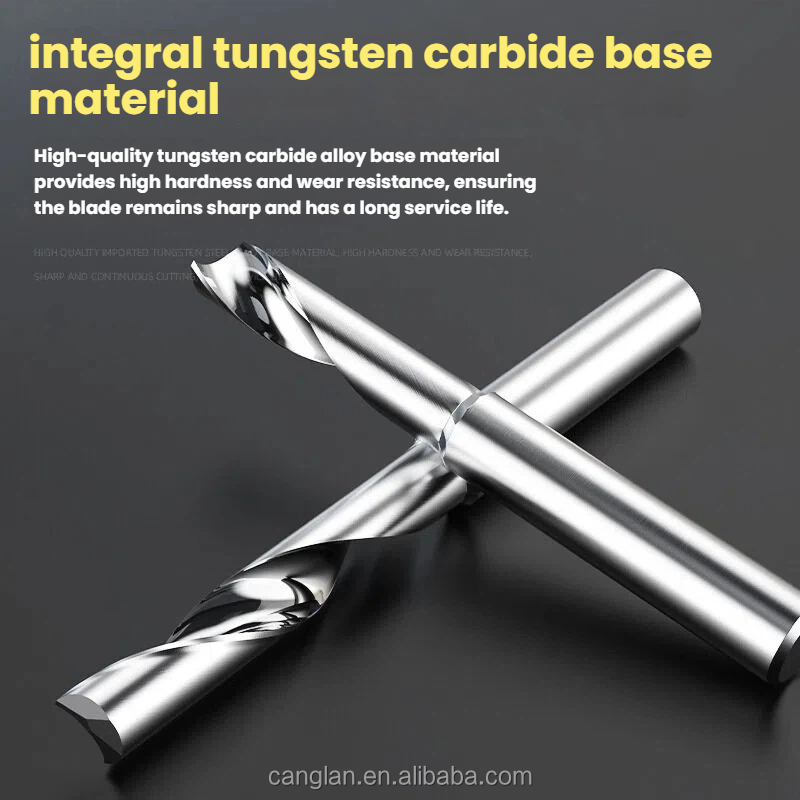 Single Flute AlTin Tungsten Carbide End Mill For Aluminum Non-Ferrous Metals Wood Plastic High Speed CNC Router Bit OEM/ODM