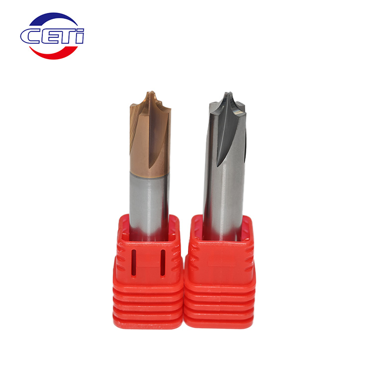 New Design Carbon Steel Straight Shank Internal-R End Mill 2/4 Flute Milling Cutter with Altin/Tin Coating for Cutting Machine
