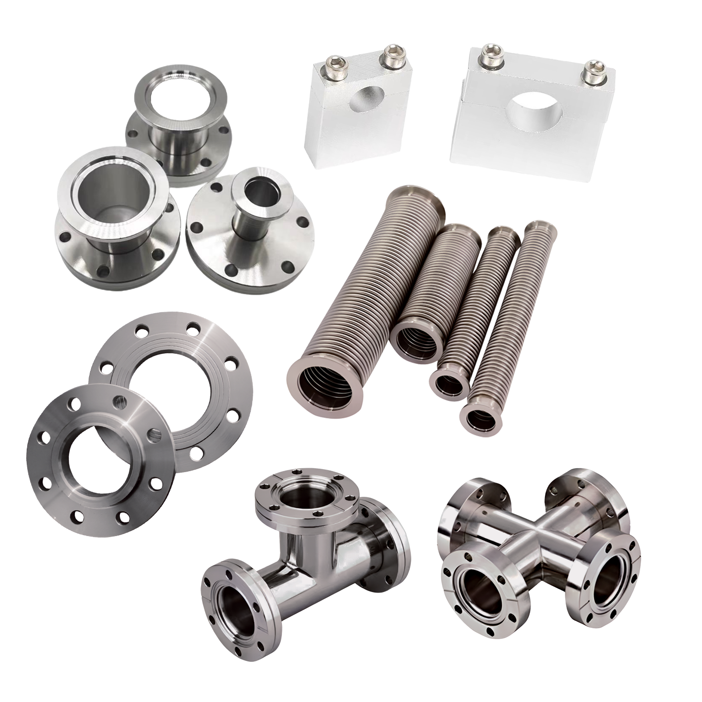 High Precision 5 Axis CNC Metal Machining Milling CF Vacuum Stainless Steel Aluminum CNC Turning Mechanical Component Parts