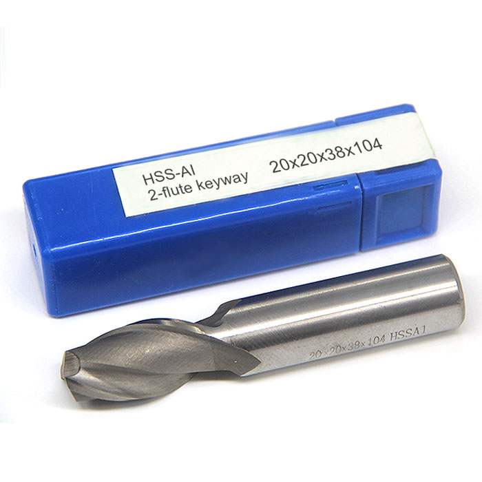 Hss Straight Shank End Mill 2 Flute Keyway Square CNC Milling Cutter