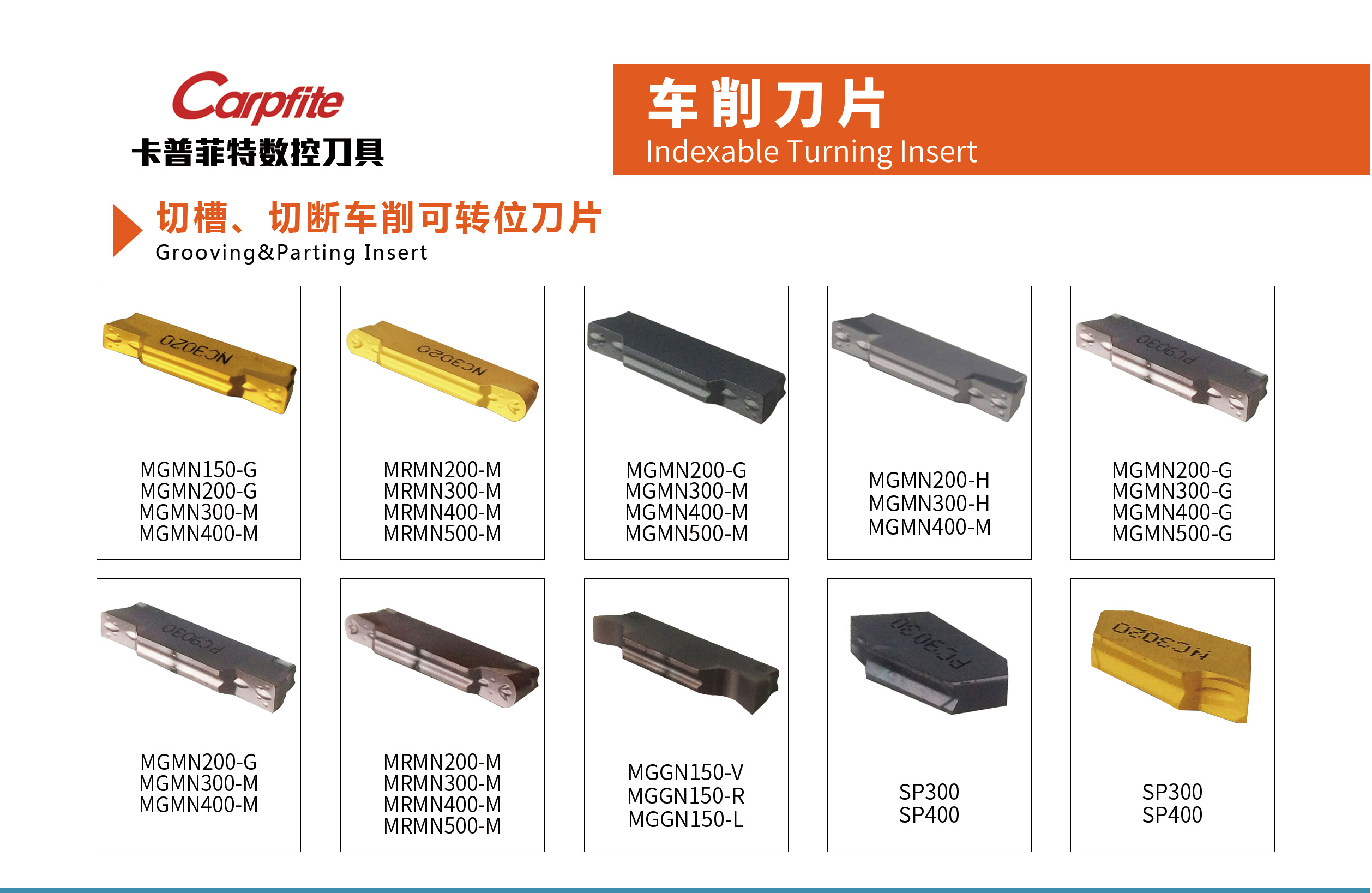 Carbide inserts models selection 4