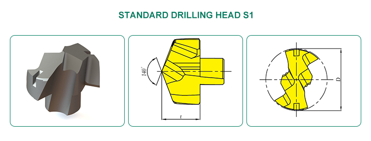 Customized Cobaltly Power Drill Set 3 Teeth Drill Indexable Head Special Drilling Head