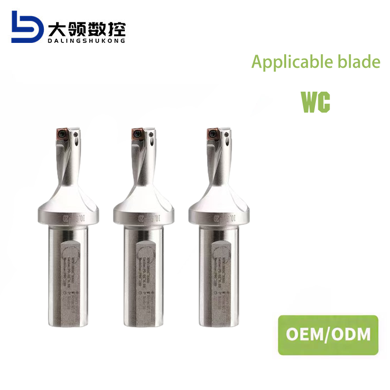 DL OEM/ODM Indexable Quick Change Drill Carbide Cutting Head 3xD Depth Coolant Insert Silver Finish Metal Drilling