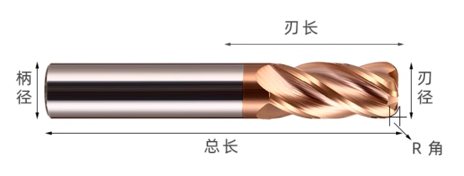 HRC65 High Temperature Tungsten Carbide 4F CNC Router Bits Customized OEM Ball Nose End Mills Cutting Tools for Metal