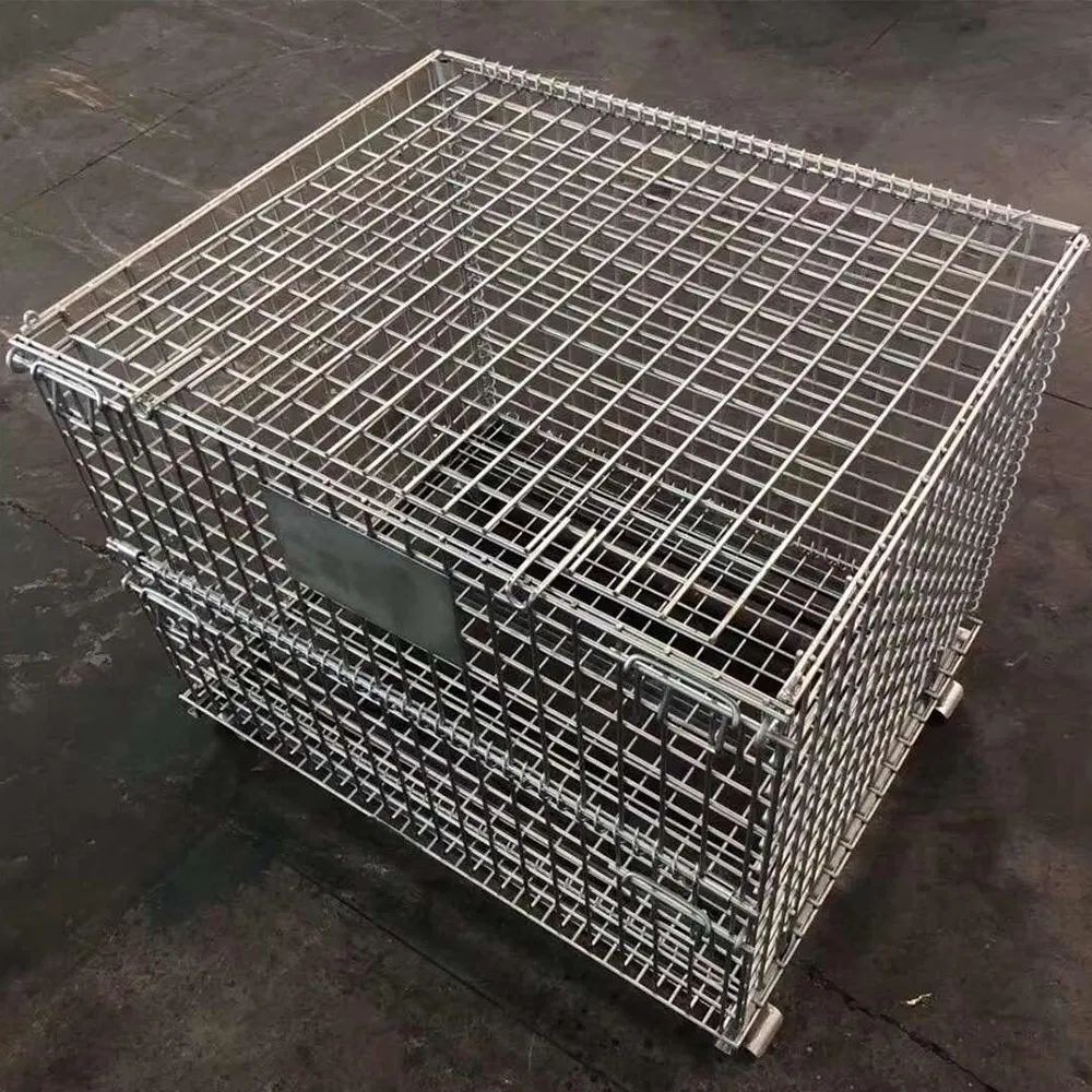 Heavy Duty Steel Collapsible Wire Storage Stillage for Warehouse Storage