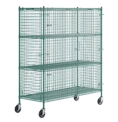 Heavy Duty 4-Tier Adjustable Wire Shelving Unit for Industrial Use Wire Shelving