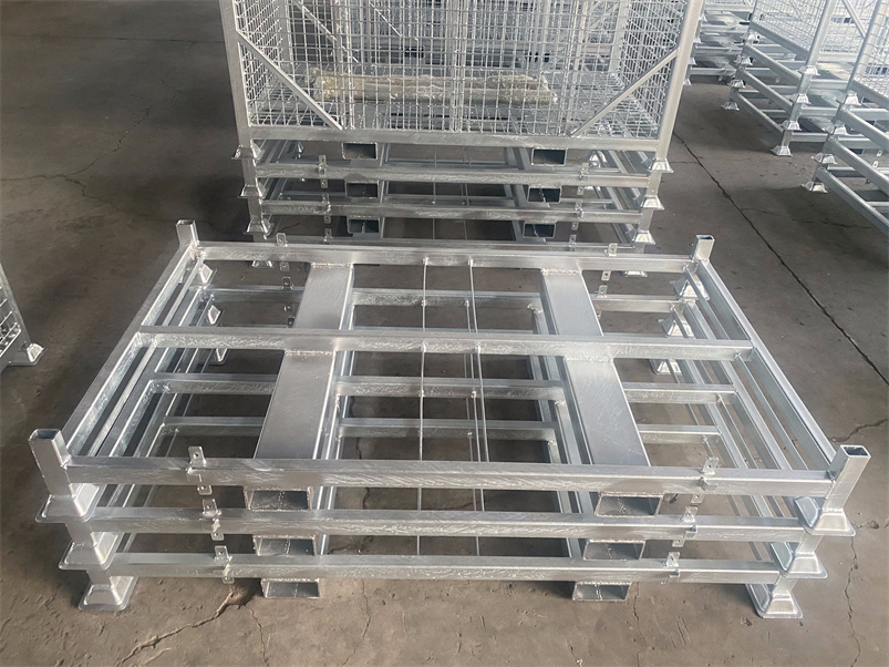 Foldable Cold Galvanized Wire Mesh Stillage/Cage for Warehouse Storage