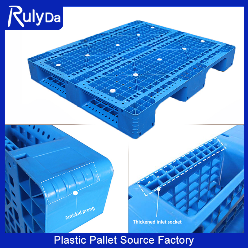 Factory Supply Recycle Runner Flat Slip Sheet Aluminum Grid Warehouse Tray Industrial Nestable HDPE 4way Export Hygienic Shipping Heavy Duty Plastic Euro Pallet