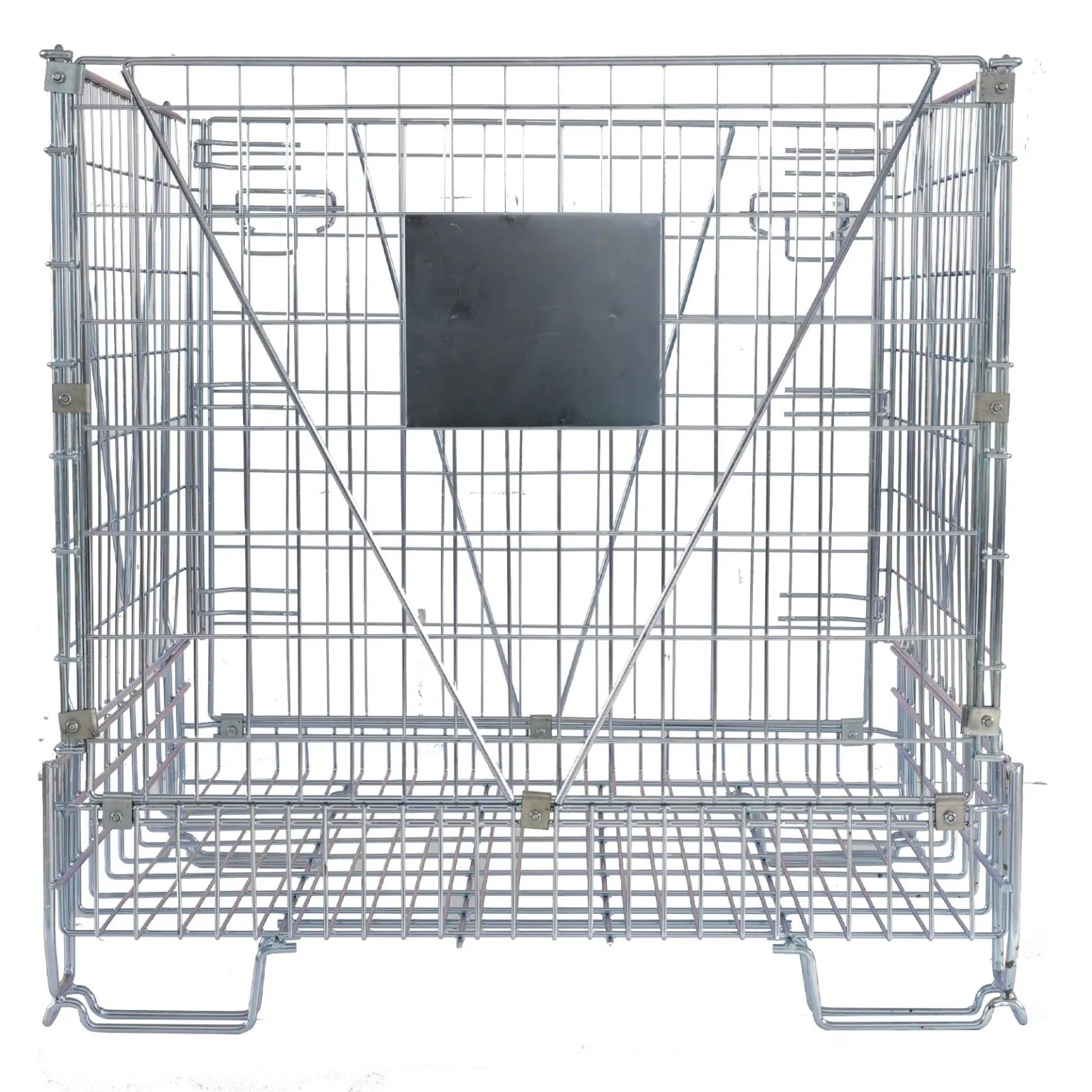 Customizable Stackable Galvanized Pet Preform Wire Mesh Containers for Warehouse Storage