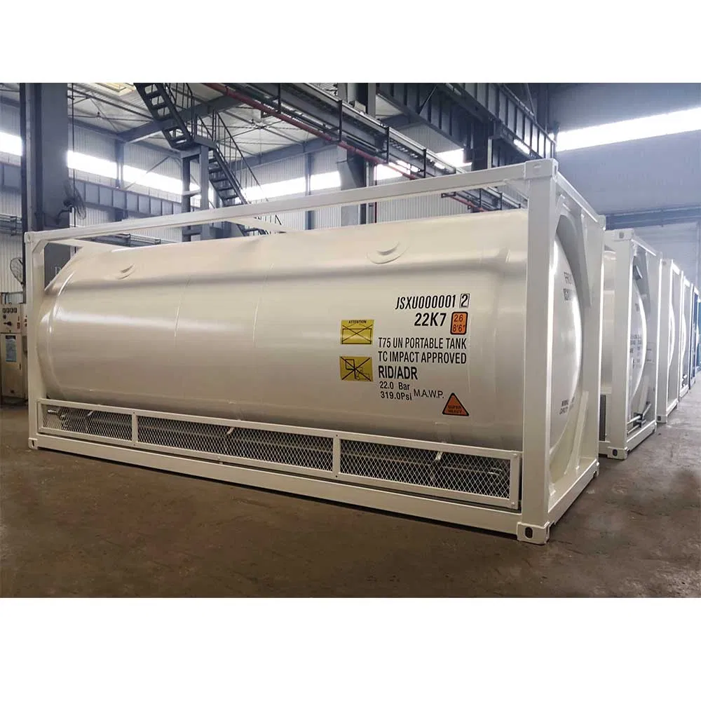 T75 21m3 Cryogenic Gas Shipping ISO Tank Container for Bulk Storage Cargo LNG Carbon Dioxide CO2 Lox Lin Lar