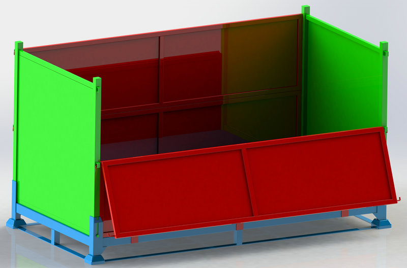 Steel Mesh Pallet Cage for Warehouse Storage L2100*D1050*H1200mm