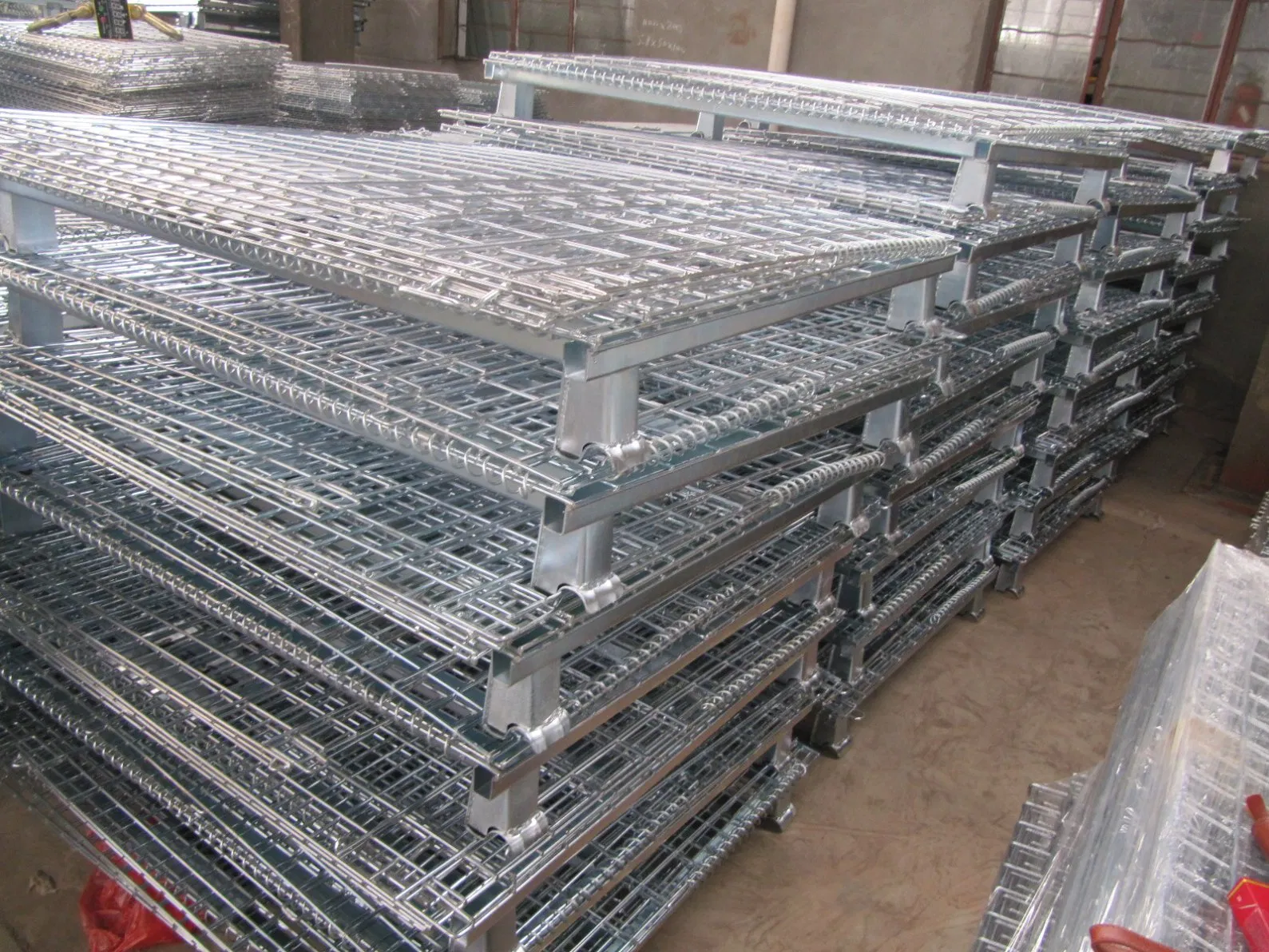 High Capacity Metal Storage Cage Rolling Wire Mesh Pallet Containers