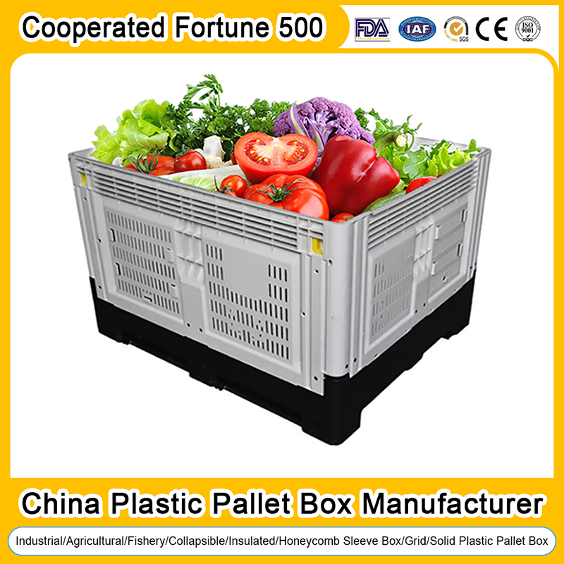 Euro 1000L Vented 1200X800 Transport Stackable Logistics Reusable Rigid HDPE Plastic Solid Side Locking Pallet Card Box Bulk Storage Container Price for Fruit