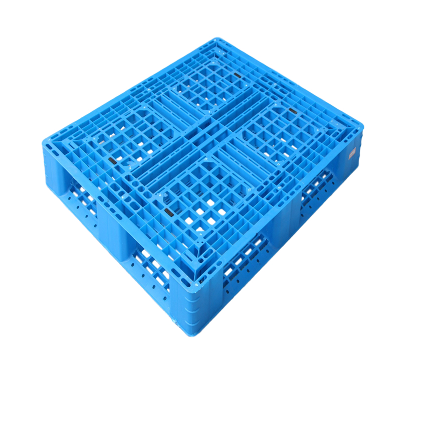 Heavy Duty 6-Runner Plastic HDPE Euro Pallet with 4-Way Entry Single Face