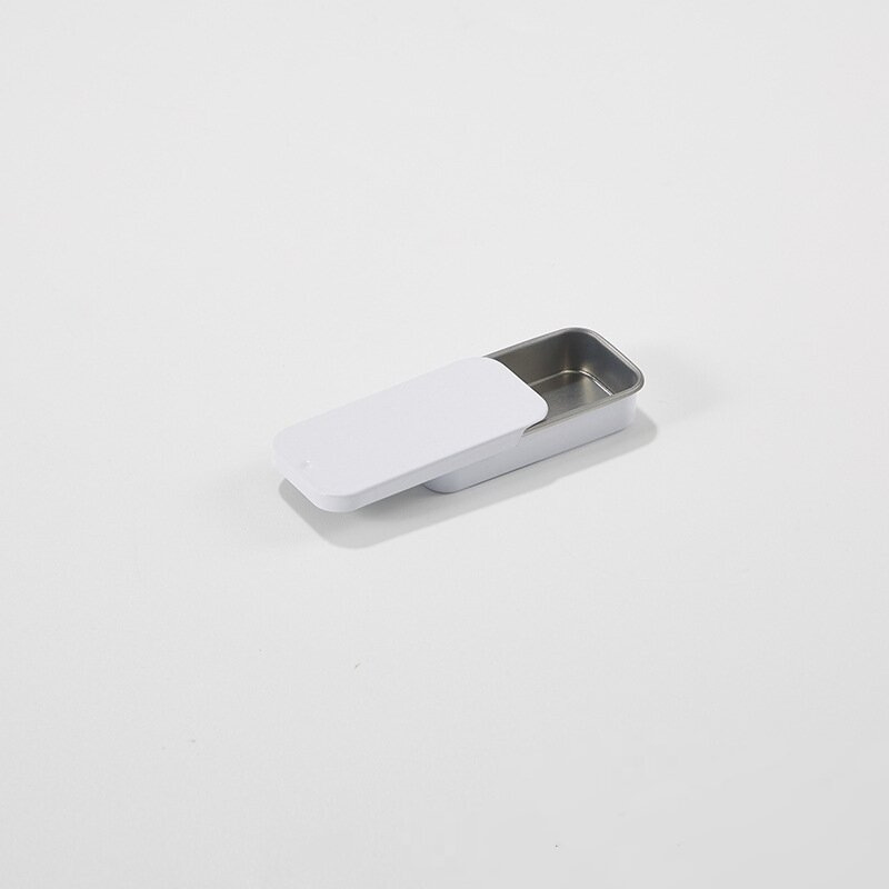 Small Slide Lid Custom Metal Iron Tin Box Ready to Ship Push Pull Lid Packaging Tin Cans for Gift Jewelry