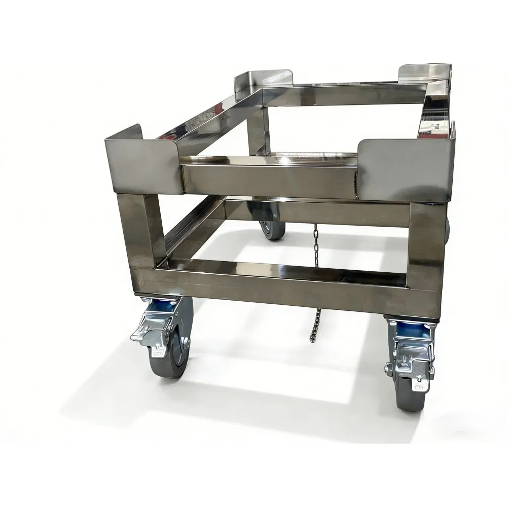 Dolly with Metal Grounding Chain for Workshop Material Transport