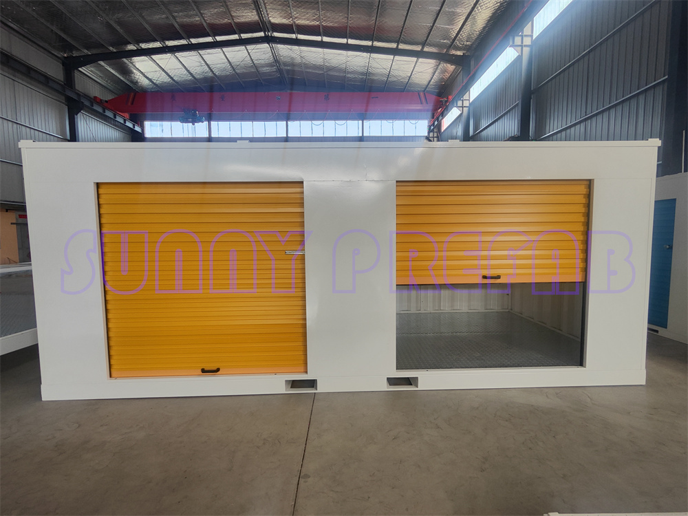 Two Rolling Doors Partition Demountable Fast Assemble Portable Storage Container Self Storage