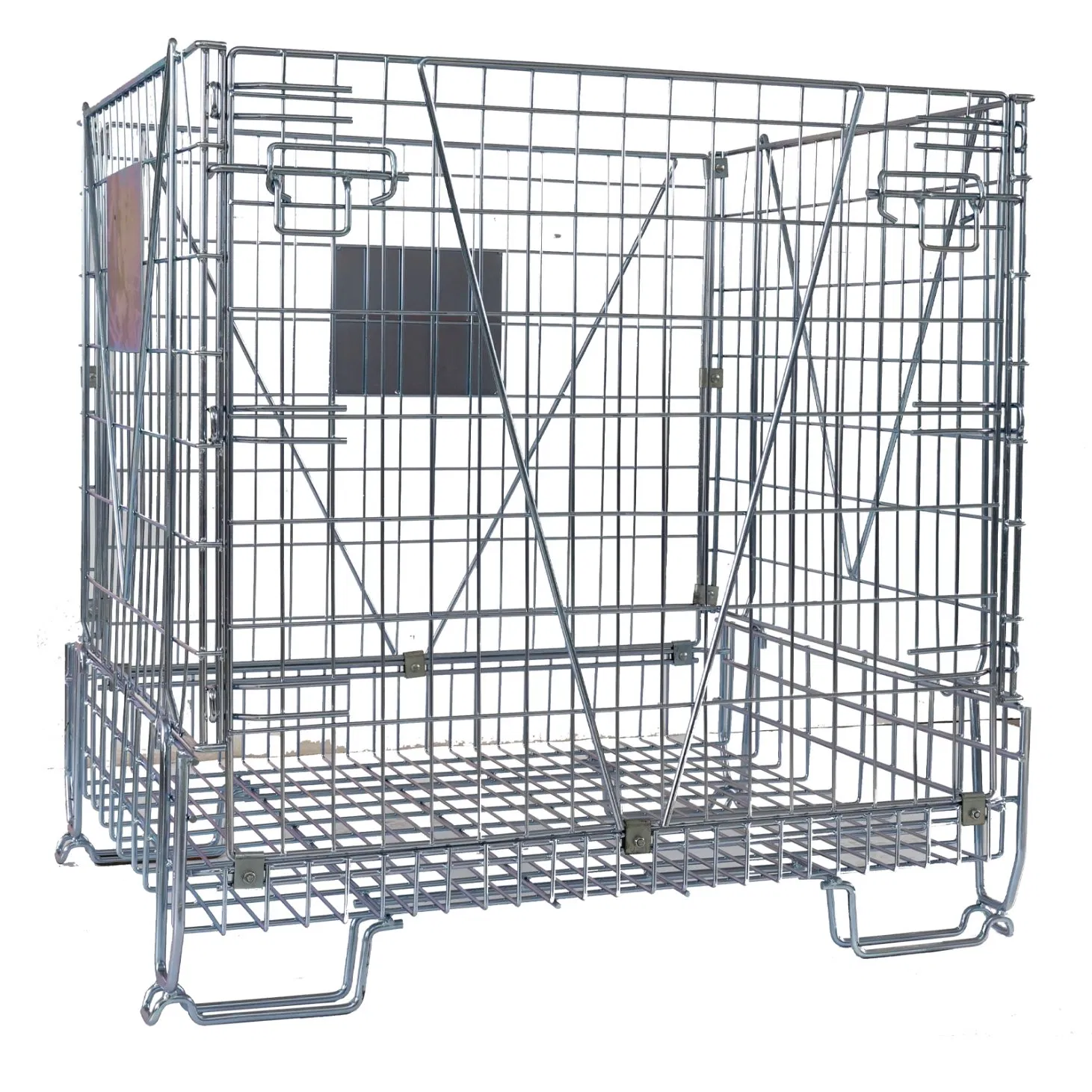 Customizable Stackable Galvanized Pet Preform Wire Mesh Containers for Warehouse Storage