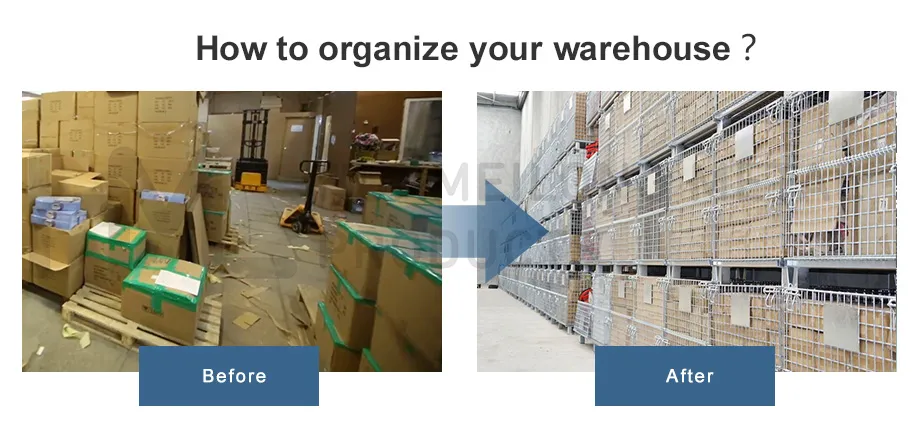 Application of industrial mesh pallet stillage