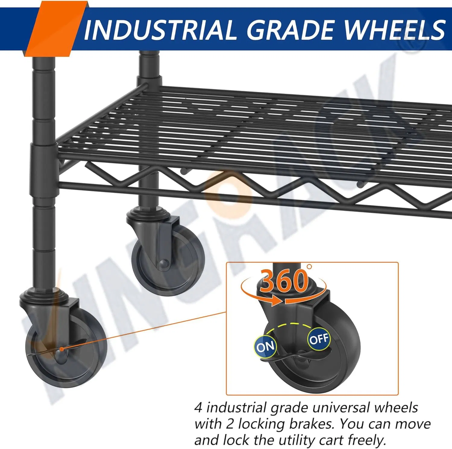 Industrial-Grade Wire Shelving Units with 250kg Weight Capacity for Bulk Storage
