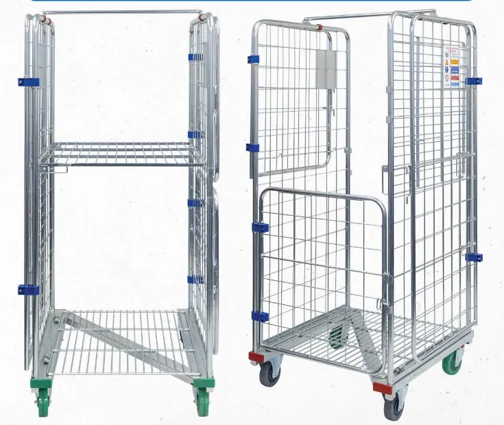 Storage Wire Mesh Roll Cage Trolley 3