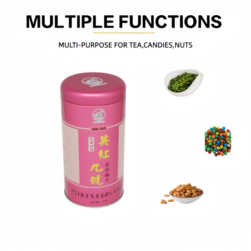 Round Food-Grade High-Quality Customized Food Tea Medicine Health Supplement Nut Gift Packaging Iron Tin Can Box