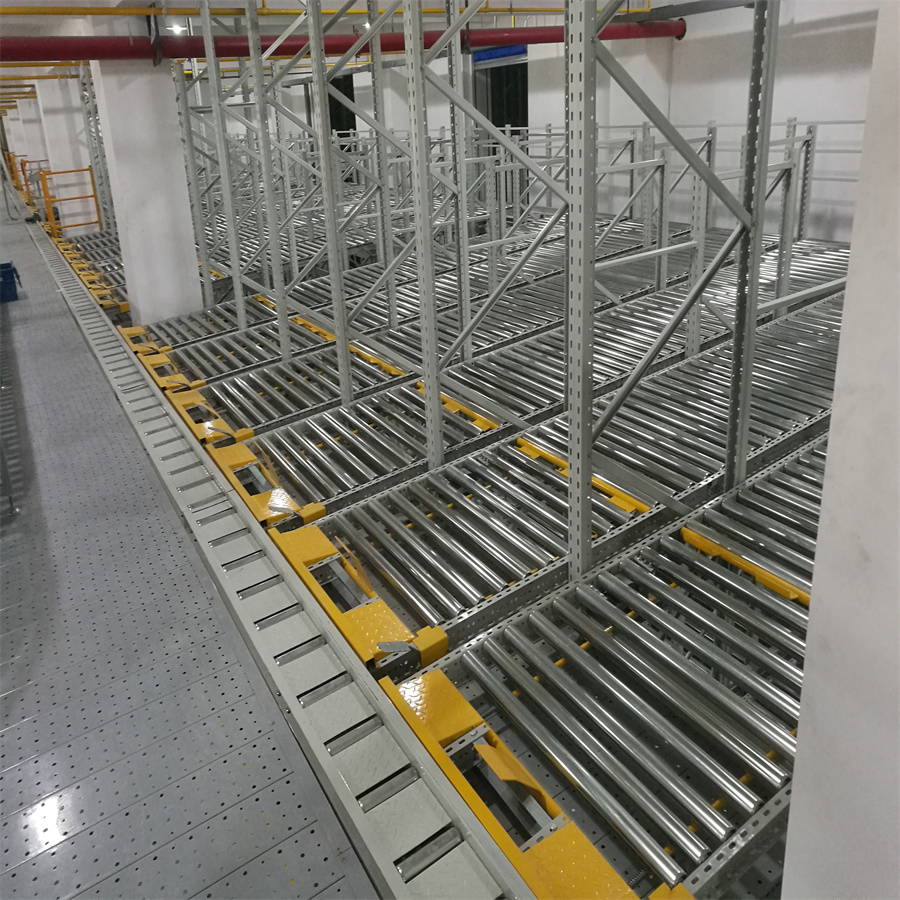 Warehouse Storage System Gravity Storage Racking Metal Racking Gravity Pallet Flow Rack