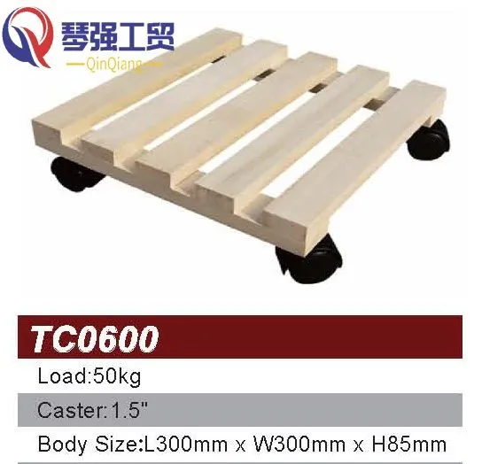 Wooden Flower Transport Platform Dolly